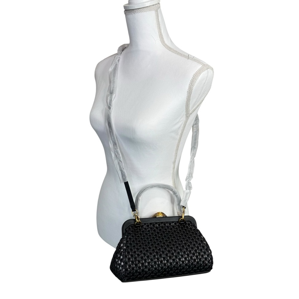 NEW Cult Gaia Zuma Woven Crossbody Bag Black - Picture 3 of 6